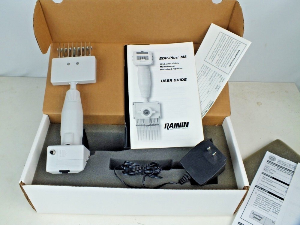 Rainin L92002 Electronic Digital Pipette 8 Tip EDP Pluts Motorized Microliter