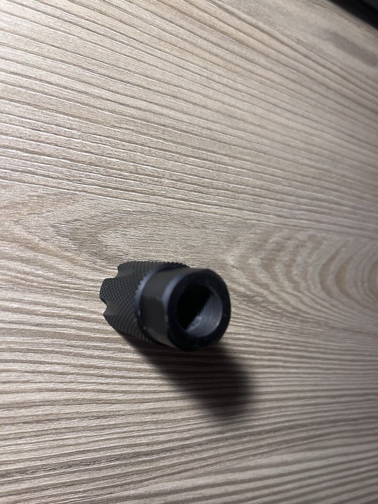 Airsoft/22lr Compensator Threaded 1/2x28 Muzzle Brake Aluminum Used