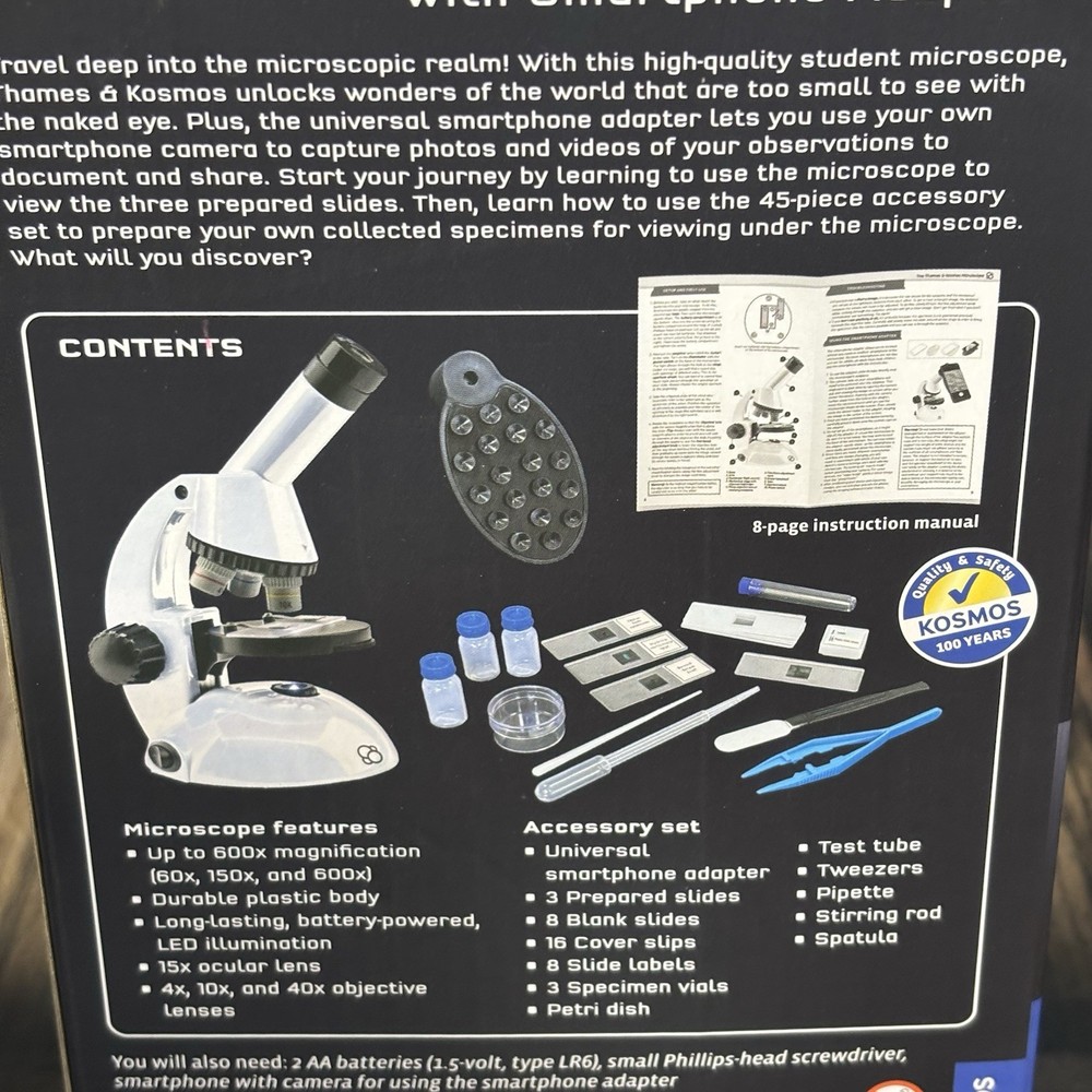 The Thames & Kosmos Microscope Essential STEM Tool with Smartphone Adapter Bugs