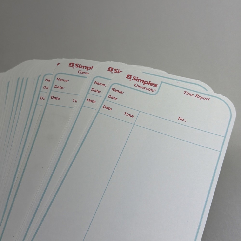 (240 ct.) Simplex Time Cards for the Simplex Consecutive Form 1950-9248