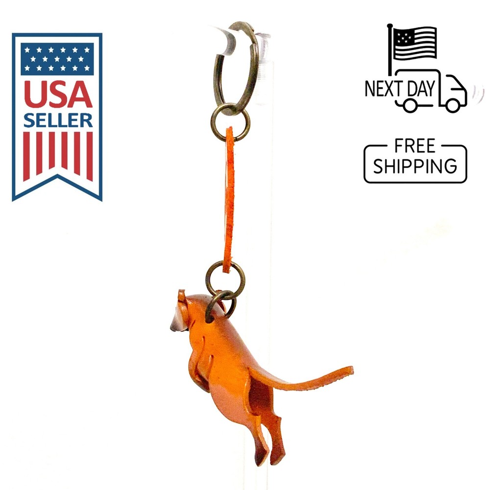 Meerkat Handmade Leather Keyring