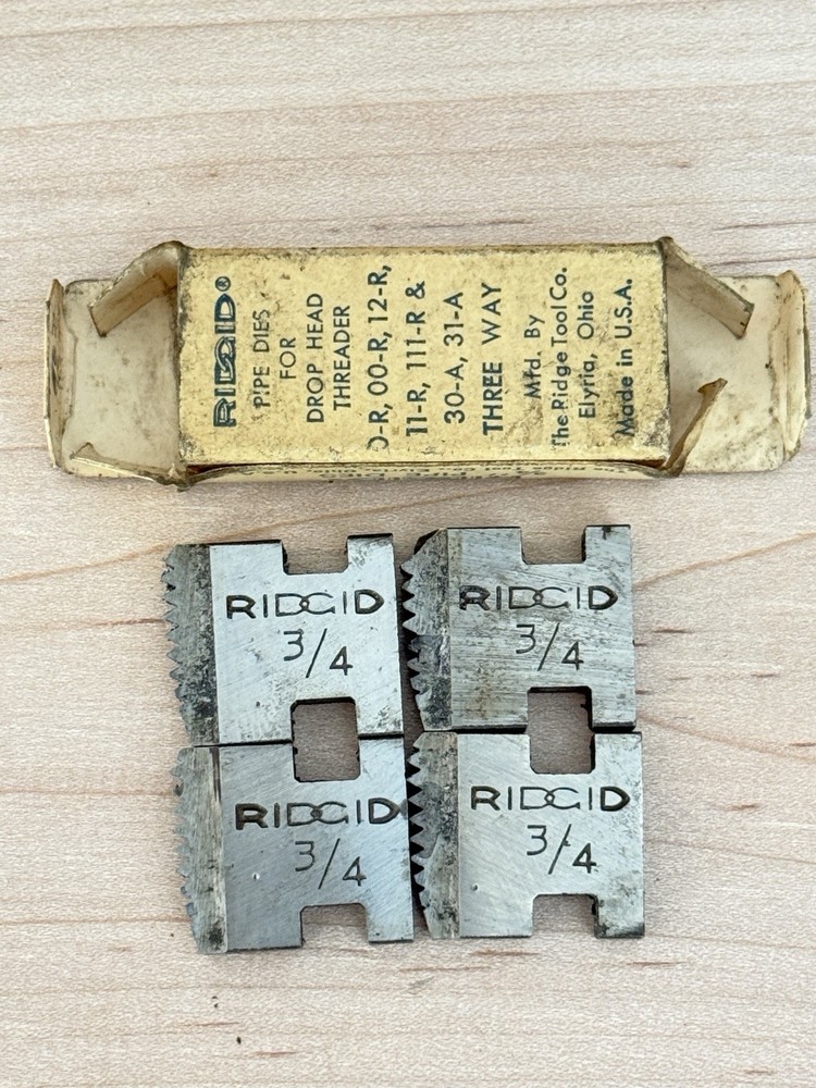 Vintage Rigid 3/4 Pipe Dies