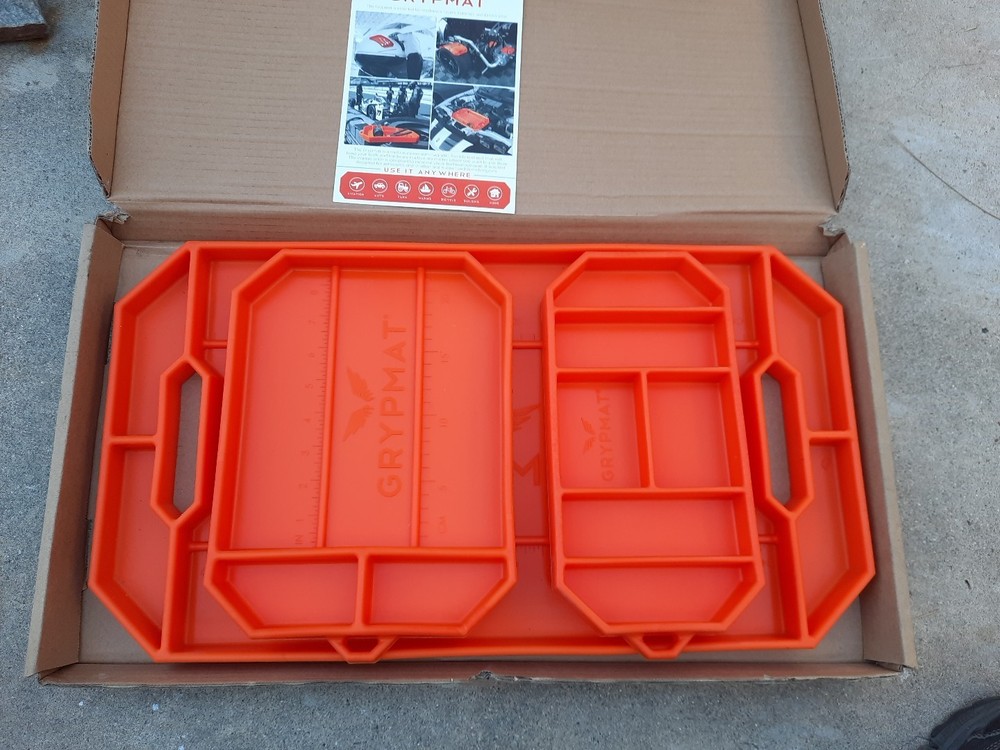 Grypmat Tool Mat 3 Pc Set Orange Silicone New