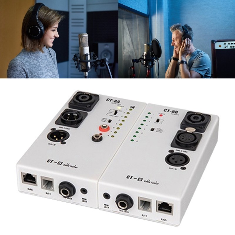 Precise Audiotory Line Tester CT8 Model for RJ45 TRS TRS Testing Instrument
