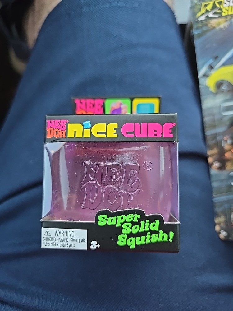 Nee Doh Nice Cube - Super Solid Squish - Purple - Fast Shipping In Hand