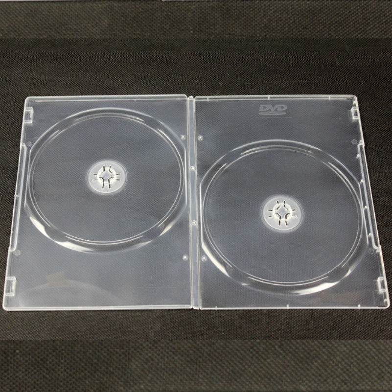 20 X CD DVD Disc Slim Double Case Blank Replacement Cover Plastic Clear Box 7mm