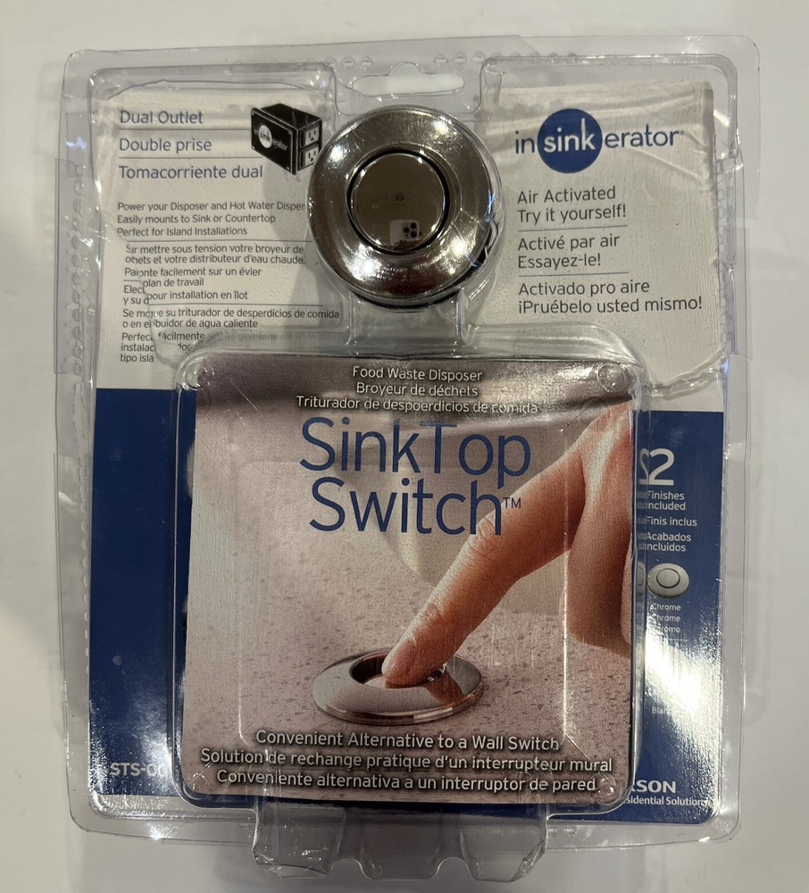 NEW OTHER InSinkErator STS-00 Chrome Air Switch for Sink or Counter Top Emerson