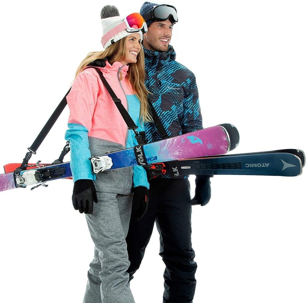 Volk Ski Strap and Pole Carrier - 2 Sets per Pack - Skiing Accessory for Easy...