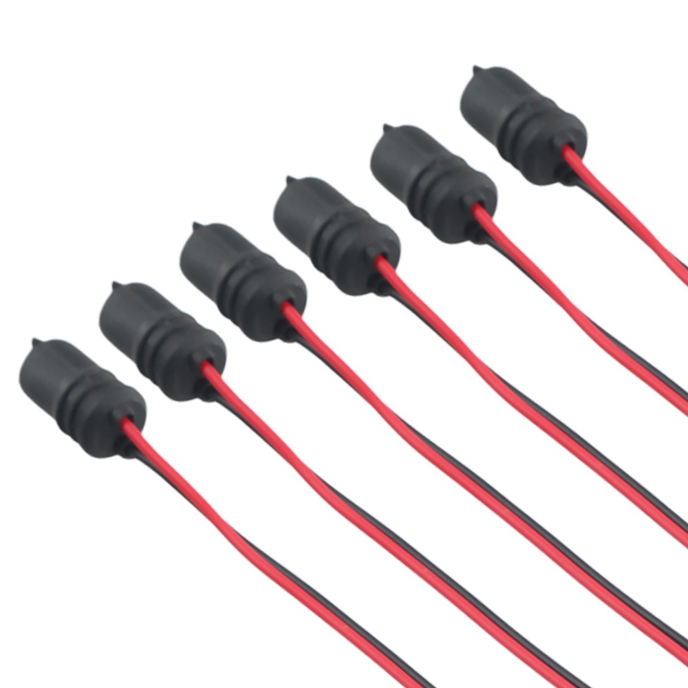 10pcs Black Rubber Car Auto Light Bulb Round Socket Lamp Holder Base Connector