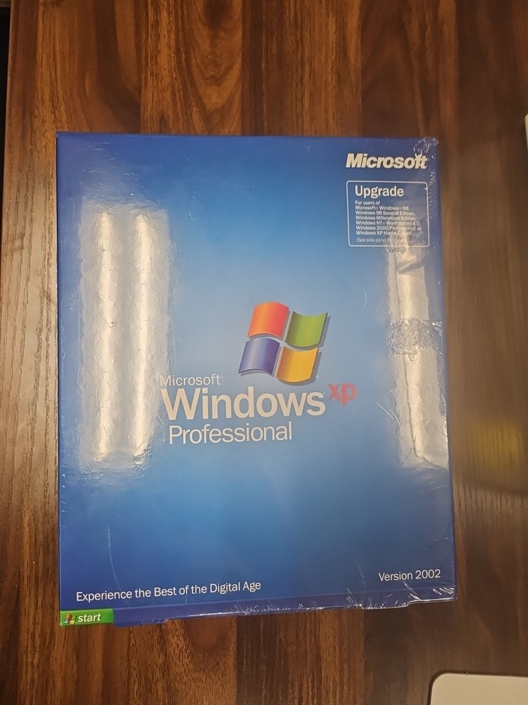 RARE Sealed Microsoft Windows XP Professional Version 2002 Unopened