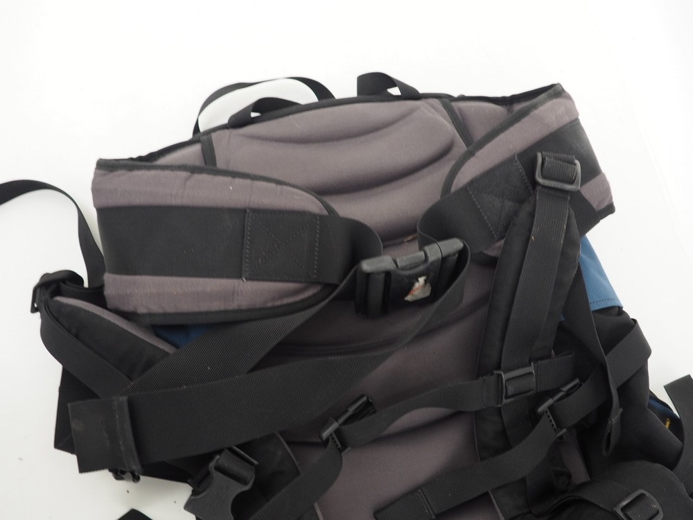 Vintage Vortex Internal Frame Pack Hiking Backpack Size Large Blue / Black