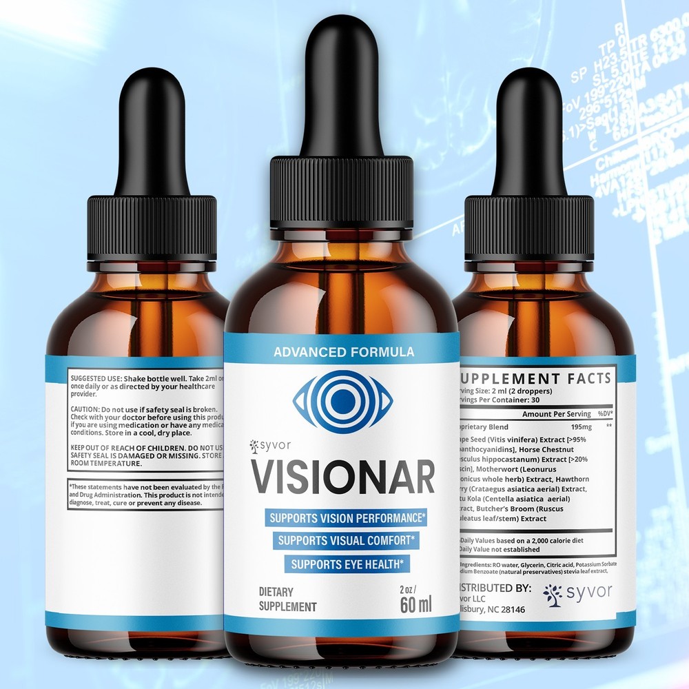 (2 Pack) Visionar Drops Enhance Vision, Support Healthy Eye Function 60 Servings