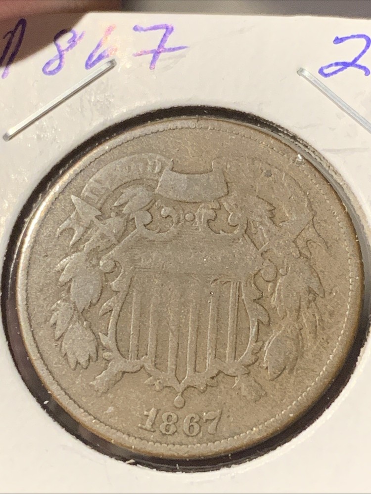 1867 Two Cent Piece ~ Very Nice Type Coin ~