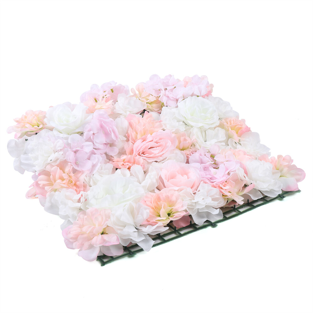 12* Artificial Flower Wall Panel Hydrangea Rose Photo Wall Wedding Home Decor