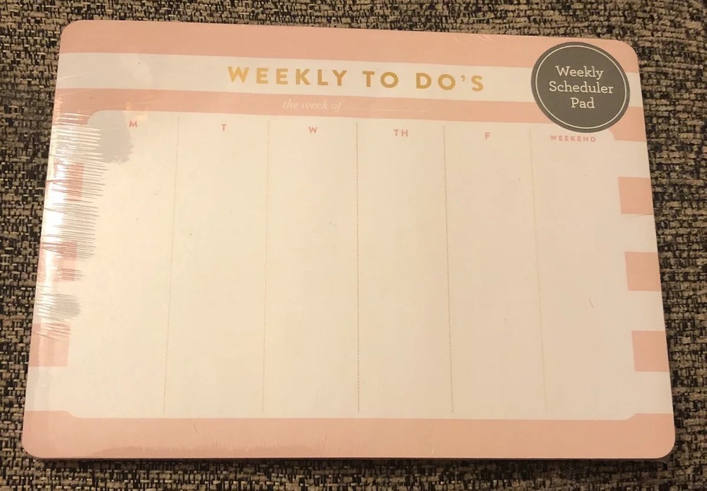Staples weekly planner epad - desktop planning pad: Pink - 52 Sheets NIP