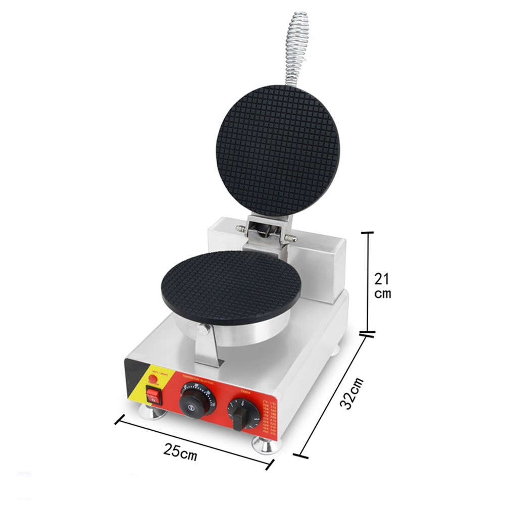 110V Ice Cream Cone Maker Machine Commercial Electric Nonstick Egg Roll Maker