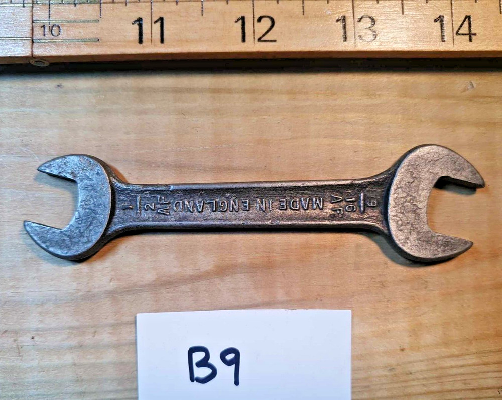 Vintage Spearpoint Spanner 9/16 x 1/2 AF Old Hand Tools Engineering Mechanic