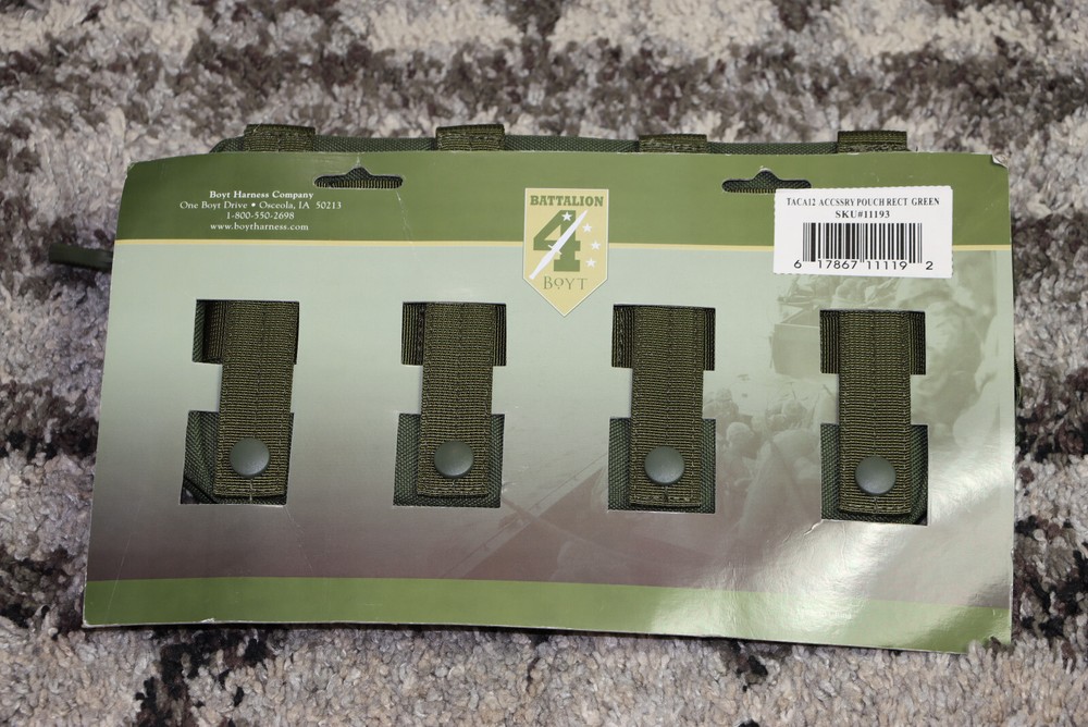 Boyt Rectangular Accessory Pouch TACA12 Green 13"X4"X6"