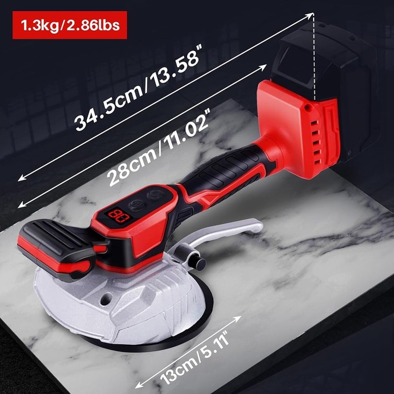 18V Tile Vibration Tool Adjustable Speed Strong Suction 110lbs Capacity New