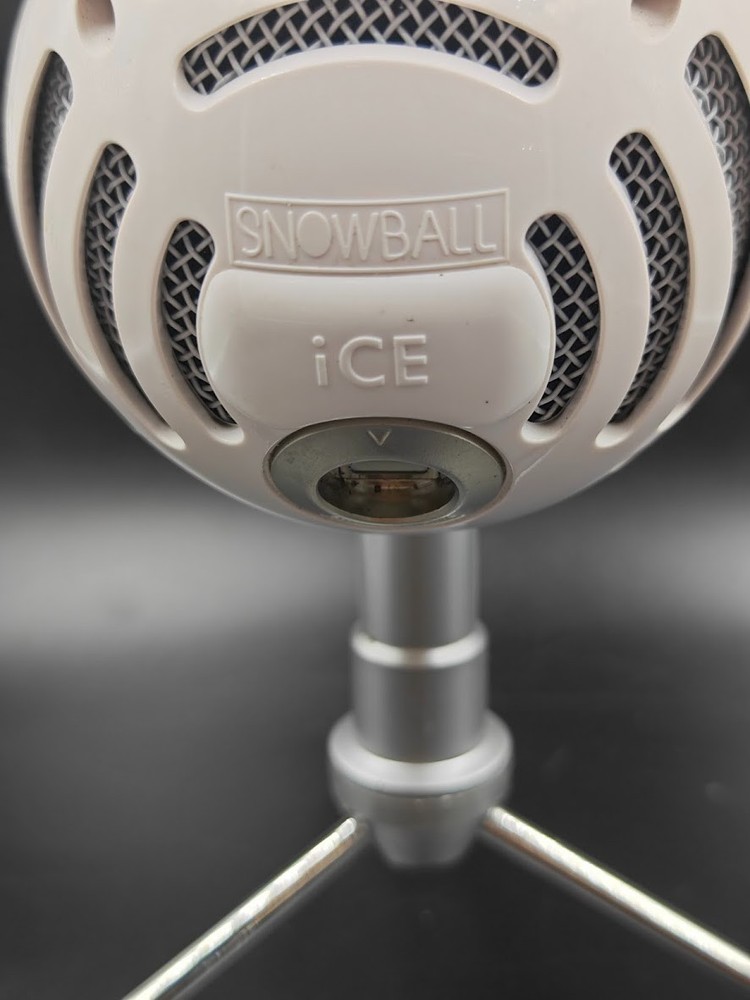 Blue Snowball Ice Microphone - White Used, Working