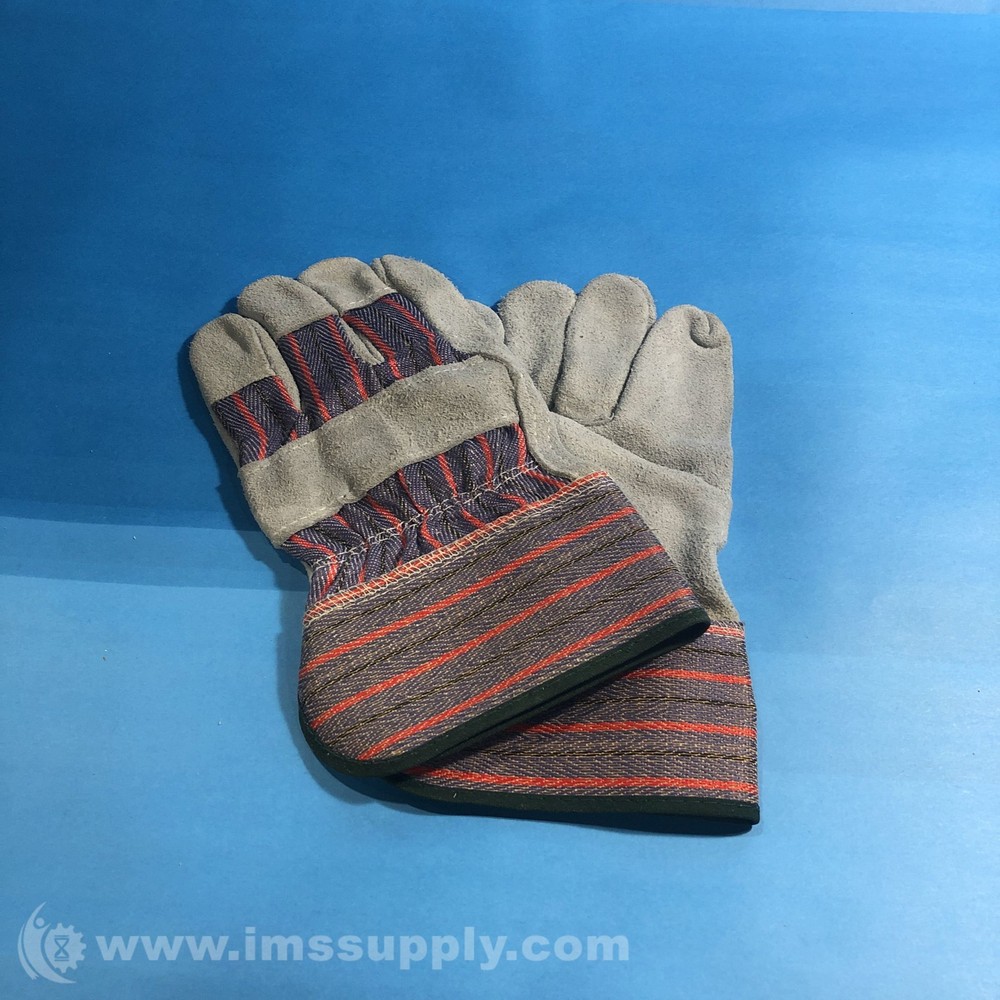 48583 1 Pair Split Leather Palm Work Gloves FNIP
