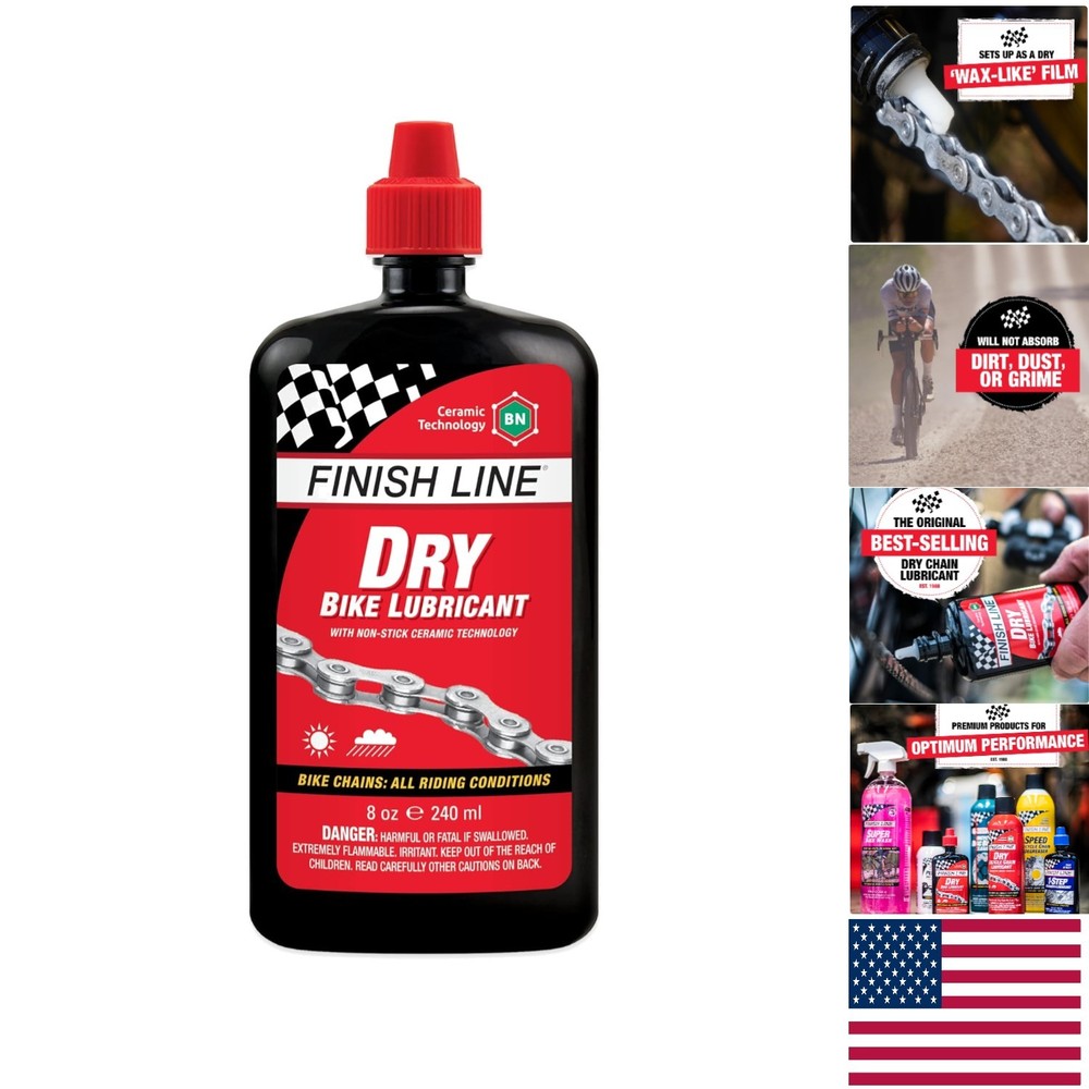 Versatile 8oz Bicycle Chain Lubricant - Minimizes Dirt With Ceramic Tech