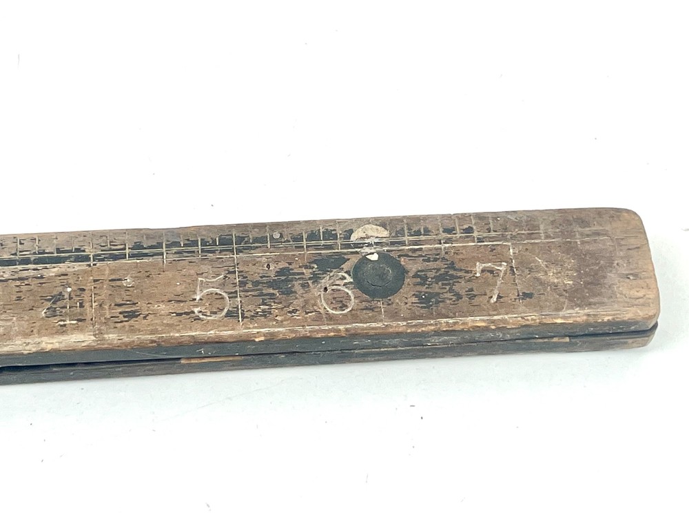 Vintage Wooden Beam Compass Trammel Points Large Drafting/Carpentry Tool Rustic