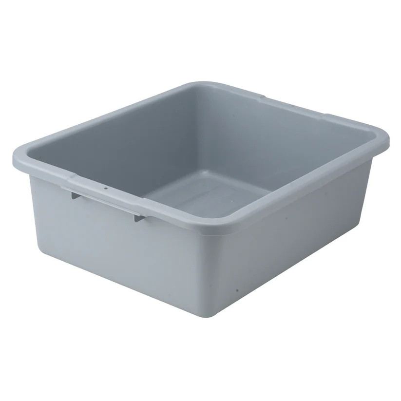 Dish Box Heavyweight Polypropylene Stackable Freezer Safe NSF Listed Gray 7 Inch