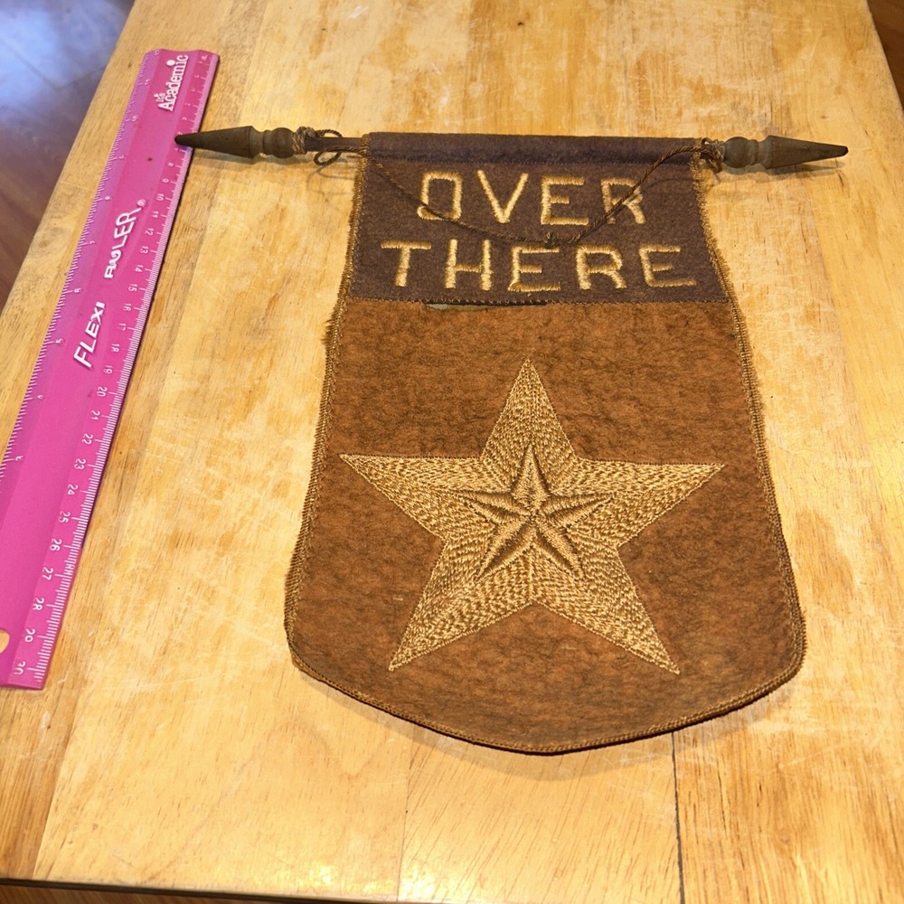 Man-in-Service Flag "OVER THERE" handmade **see notes**