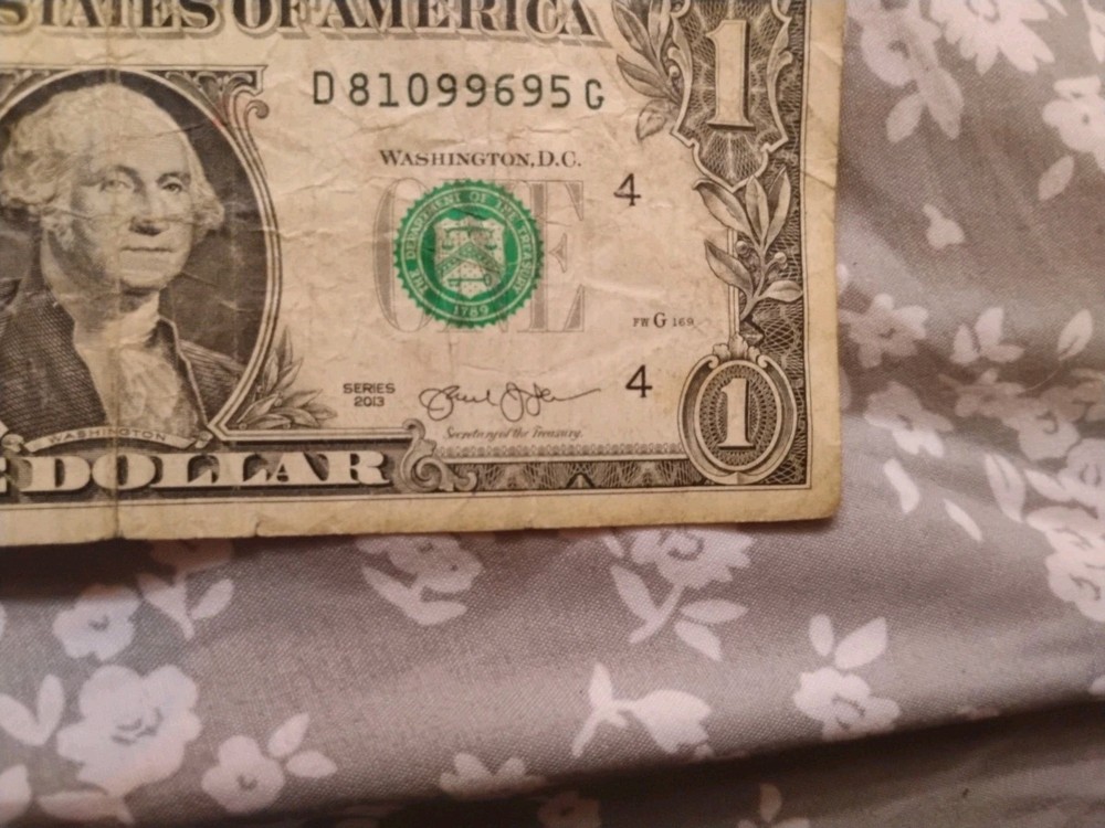 $1 Serial Number Ink Error