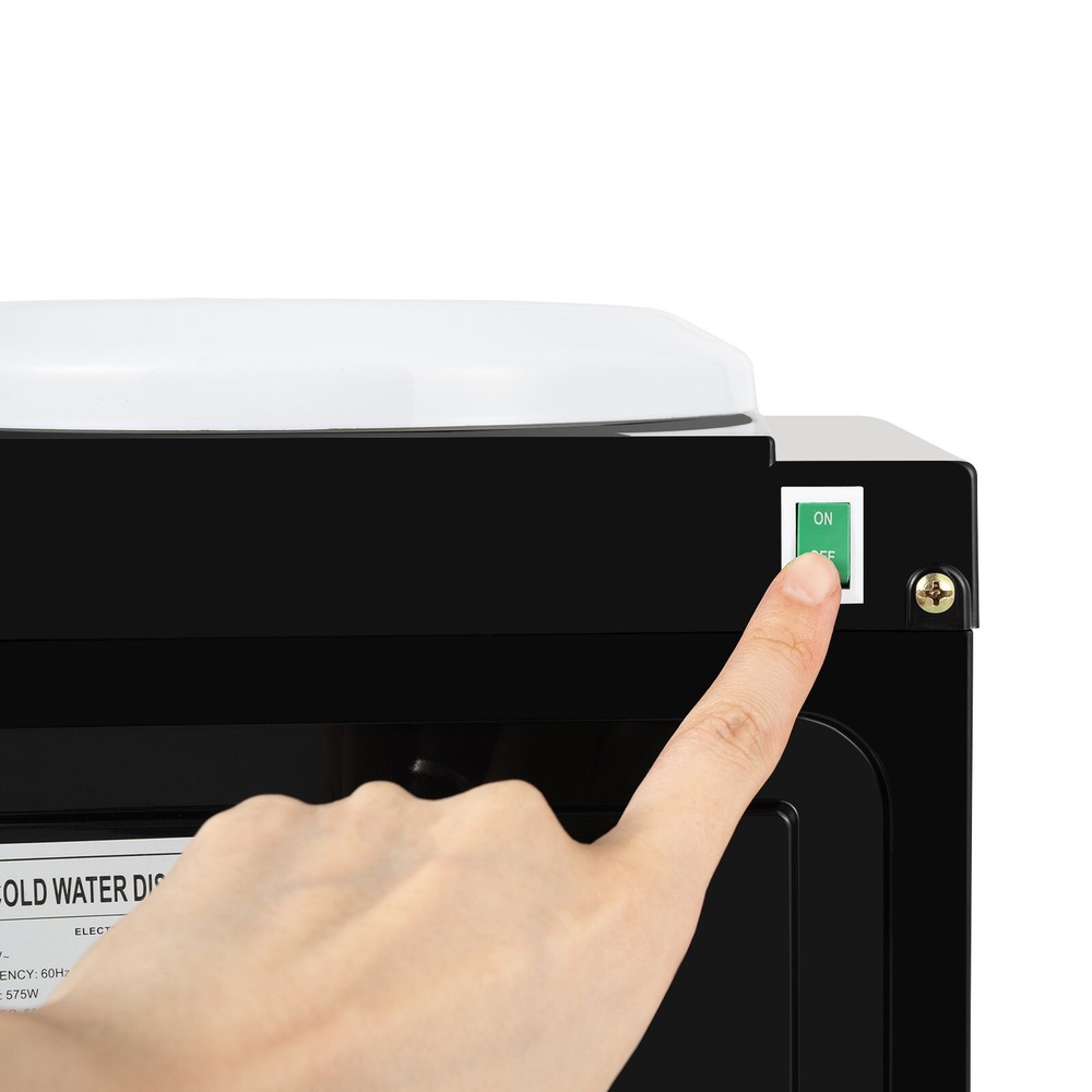 5-Gallon Top Loading Countertop Water Cooler Dispenser Hot+Cold Drinking Machine