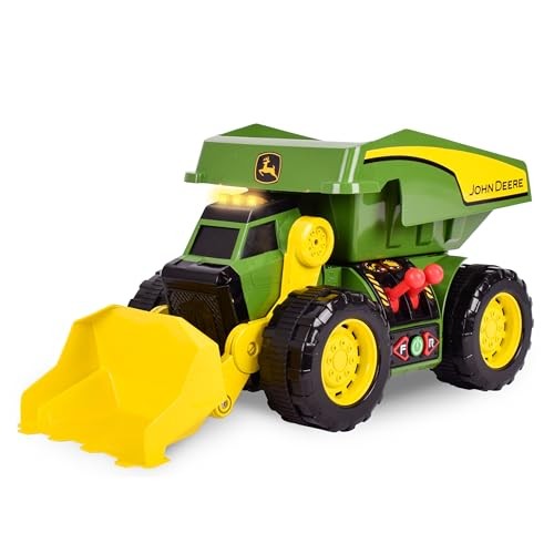 JOHN DEERE MOTORIZED DIG RIG 2-IN-1 DUMP TRUCK FRONT LOADER 470273 - GREEN
