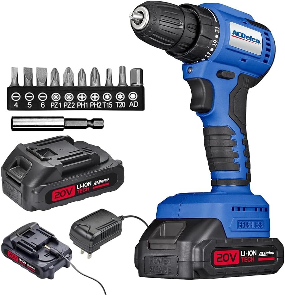 High Torque 20V Cordless Drill with Variable Speed - Ideal for Any Project