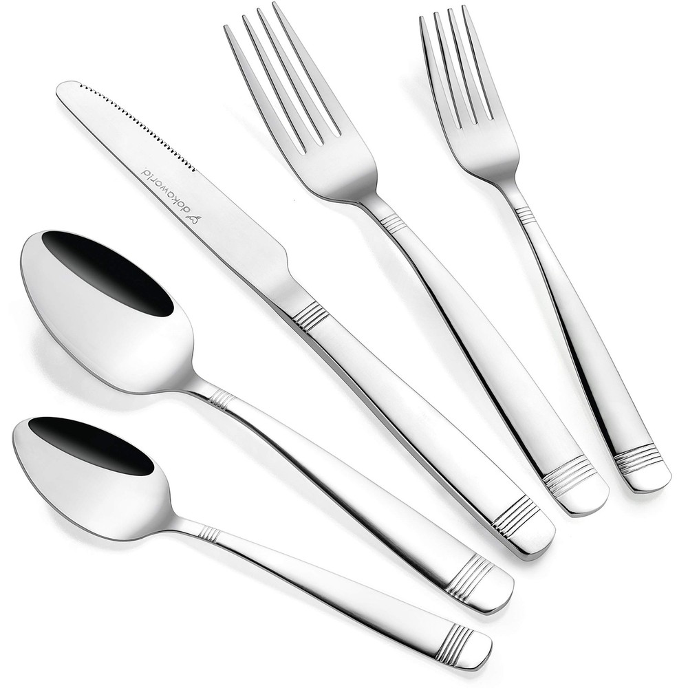 Elegant Design Flatware, Silverware Set for 8 persons, 40 Piece - Spoons, For...