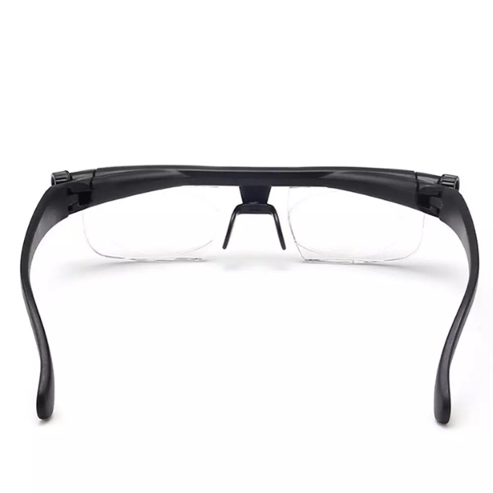 Dial Adjustable Glasses Variable Focus For Reading Distance Vision Eyeglasses US