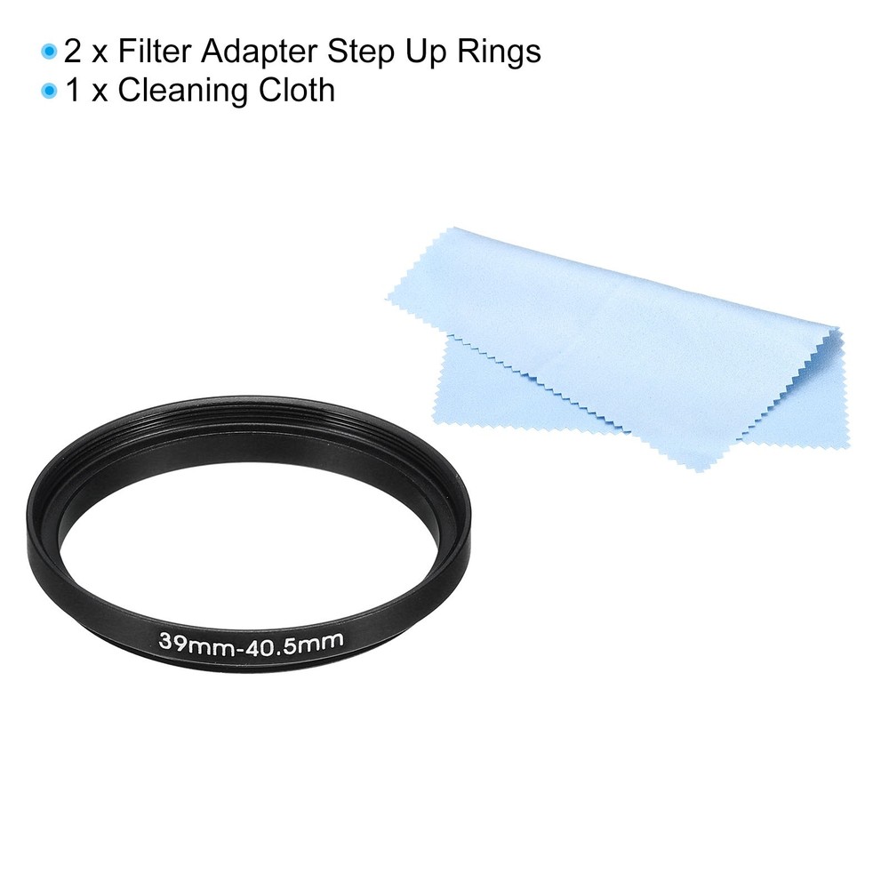 39mm-40.5mm Step Up Ring Camera Lens Filter Adapter Ring Filter with Cloth
