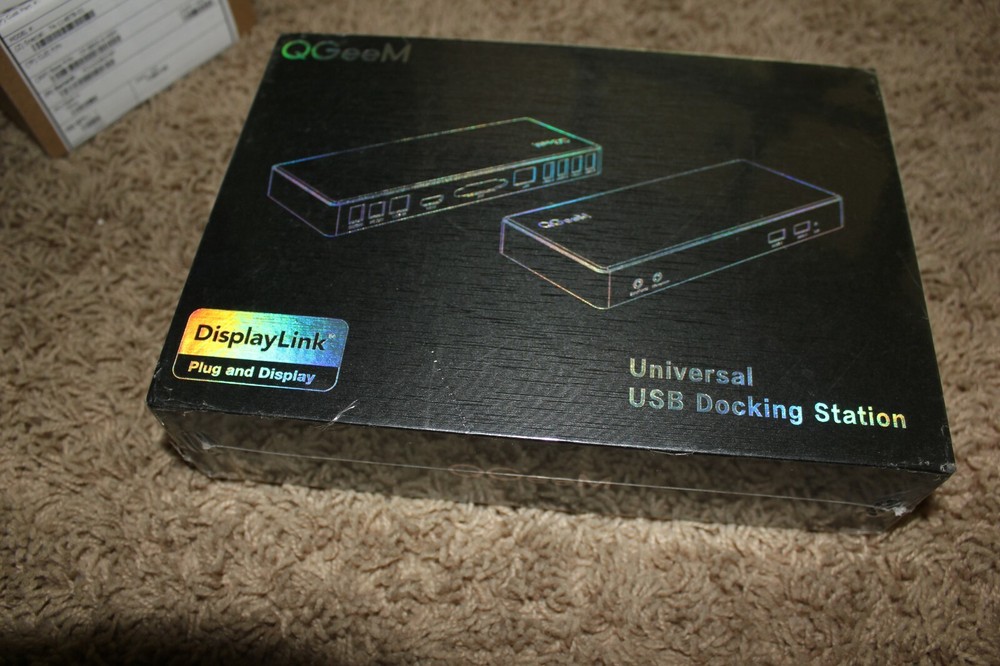 *QGeeM* DisplayLink Universal USB Docking Station Part 3901 OPEN BOX