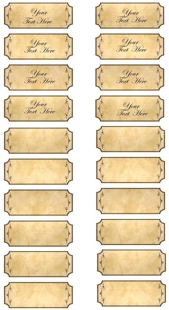 SELF ADHESIVE 20 BLANK LABELS CUSTOM PERSONALIZED SPICE ORGANIZATION GLOSSY