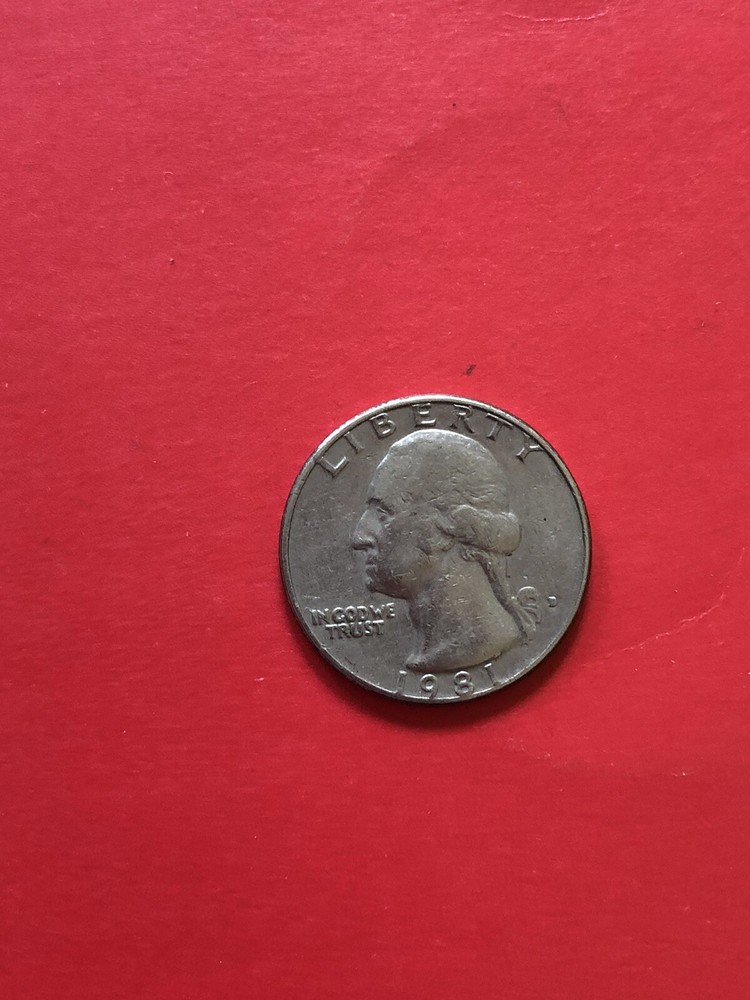 1981 Washington quarter filled D Mint Mark Error#65