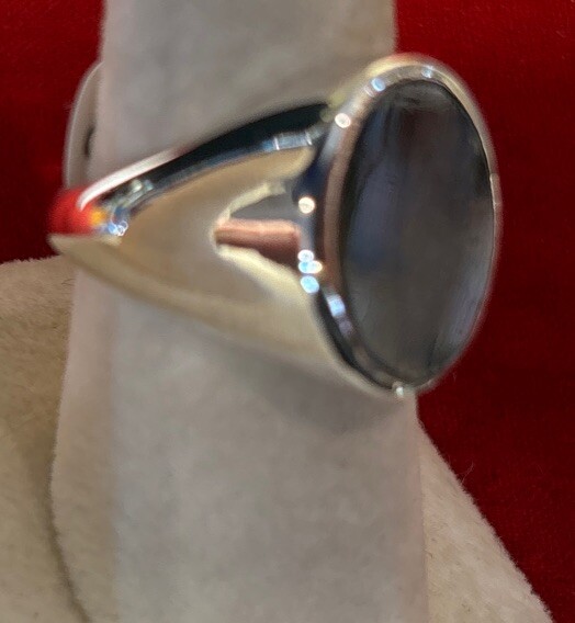 mens sterling silver ring Size 12 Labradorite