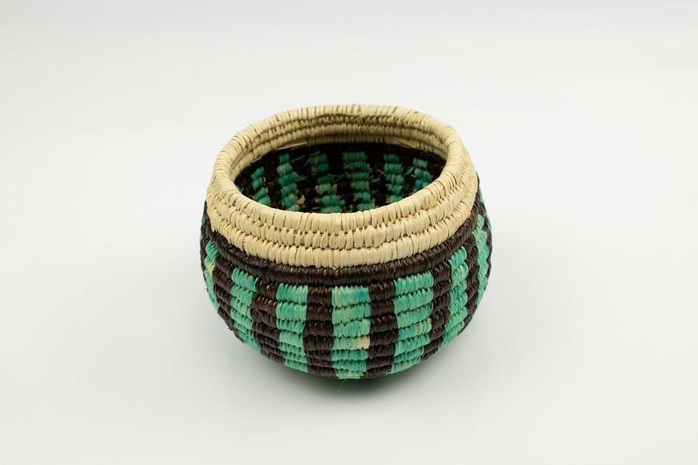 Vintage Woven Panama Basket