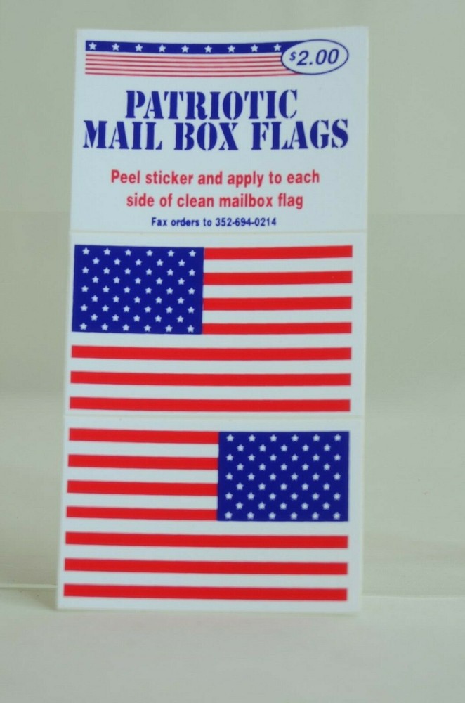 Patriotic Mail Box Flags Stickers for Mailbox Flag