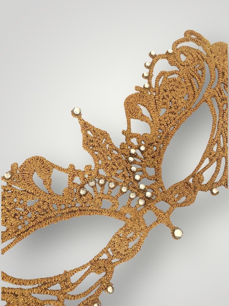 Lace Masquerade Mask In Gold