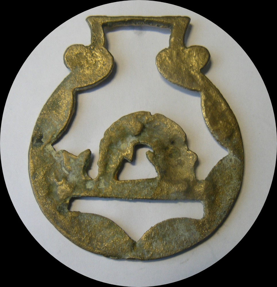 HERALDIC DOLPHIN (FISH) horse brass (6441)