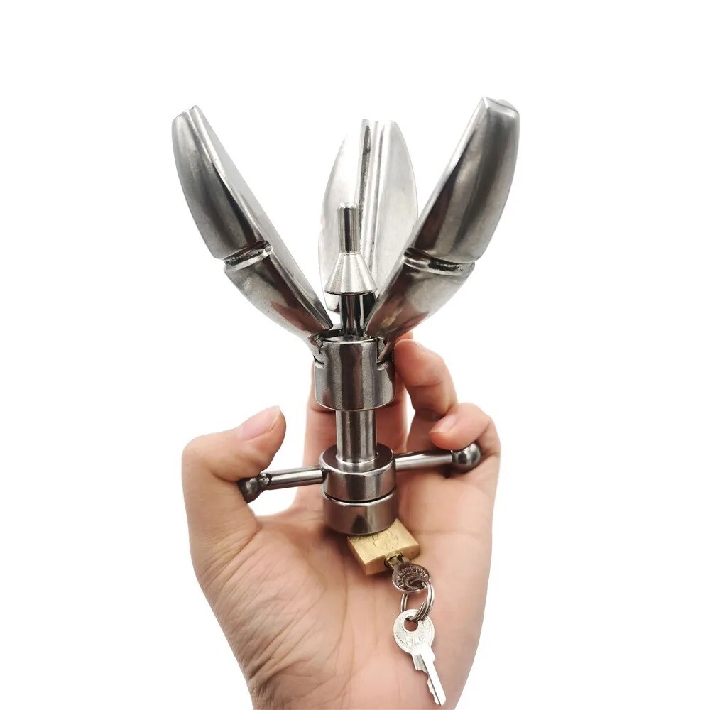 Huge Plug Extreme Spreader Dilator Vaginal Speculum Chastity Device Adjustable