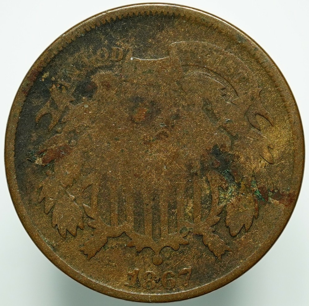 1867 Two Cent Piece AG