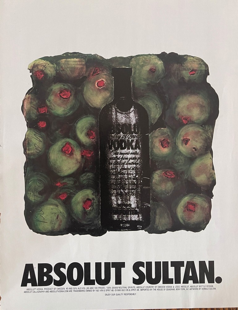 1999 ABSOLUT SULTAN Vodka Artwork Original Vintage PRINT AD