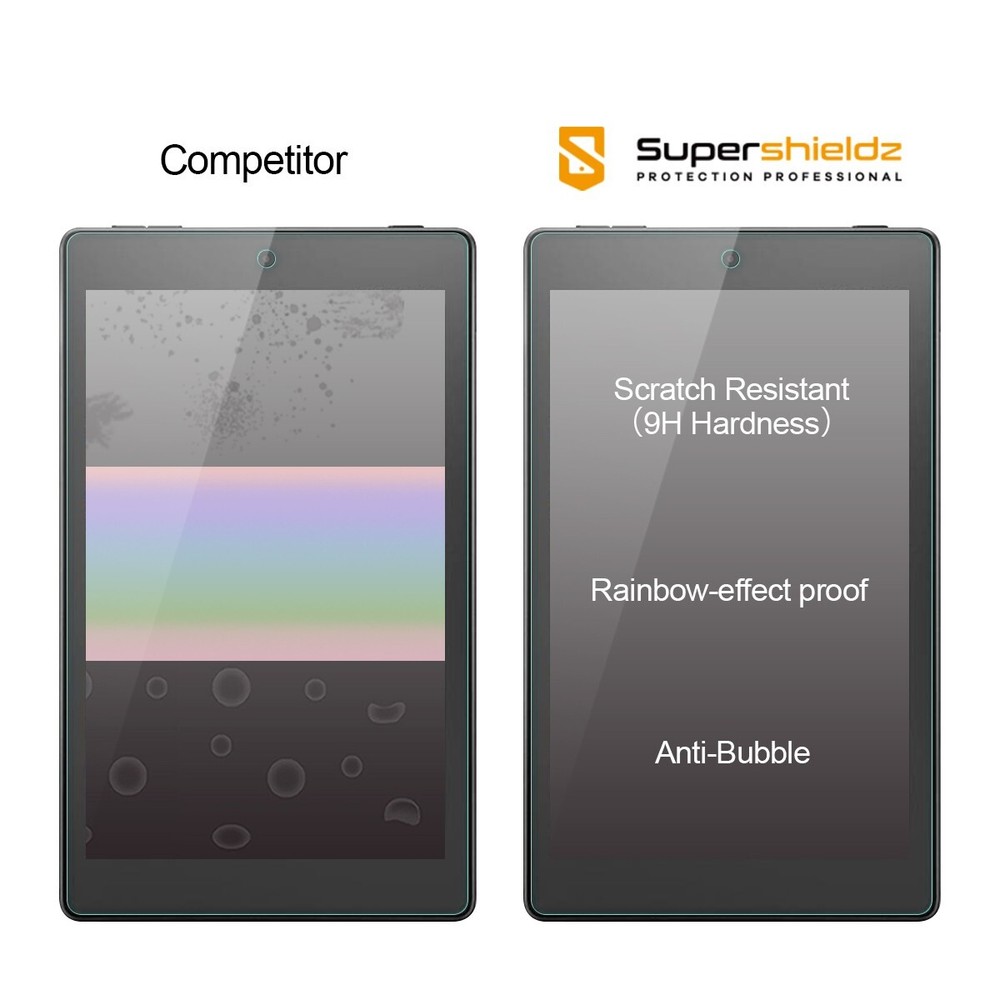 Tempered Glass Screen Protector for Amazon Fire HD 8 Tablet (2017 /2018 Release)