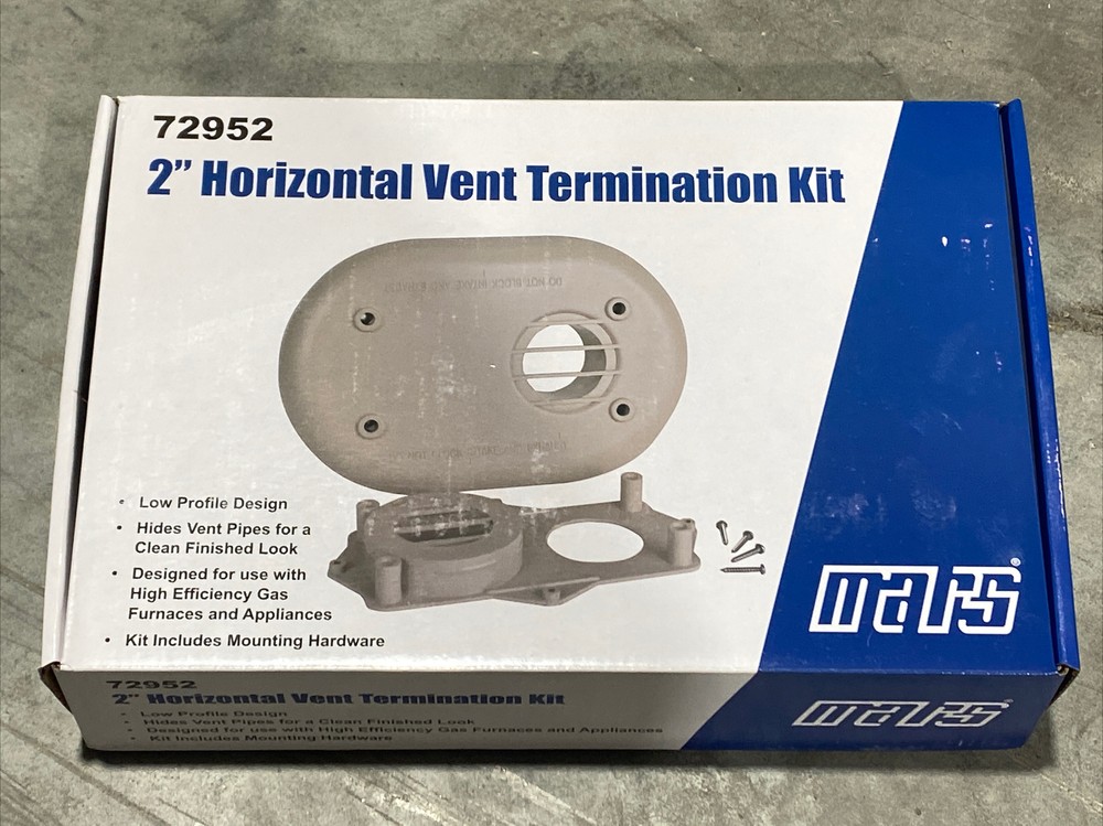 Mars 72952 Horizontal Vent Termination Kit 2” New