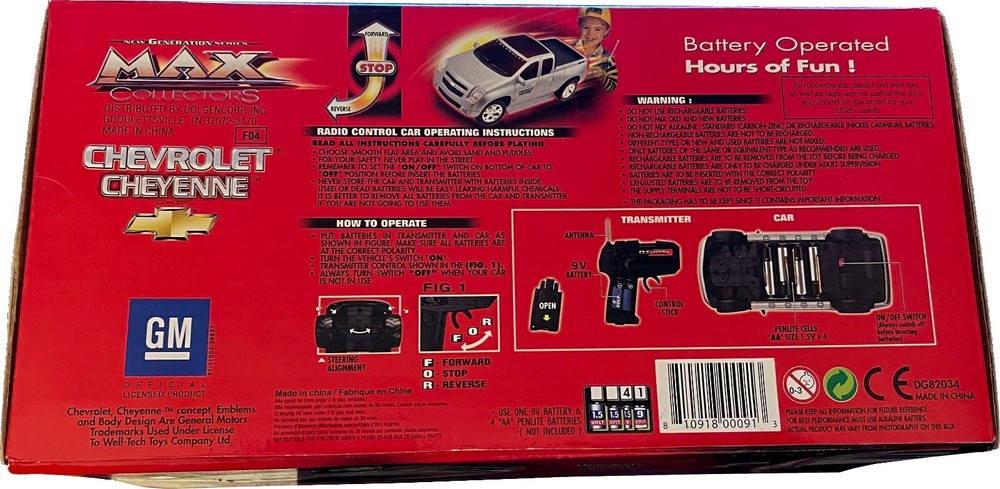 Max Collectors Chevrolet Cheyenne Remote Control Car